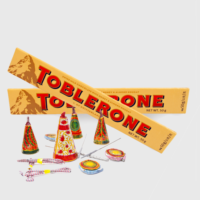 2 Bars of Toblerone Chocolates with Diwali Fire Cracker
