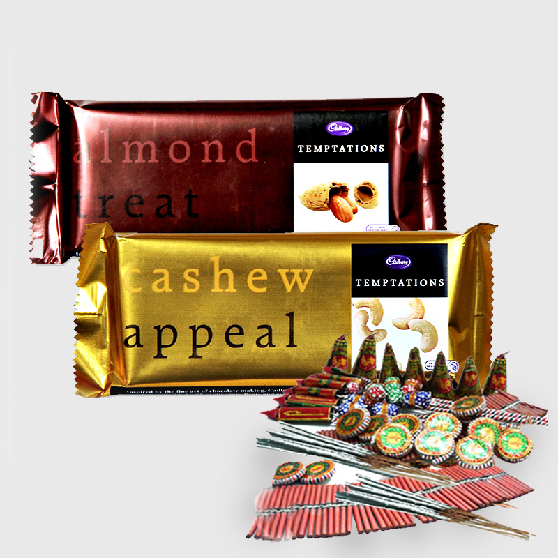 2 Bars of Cadbury Temptation with Diwali Fire Cracker