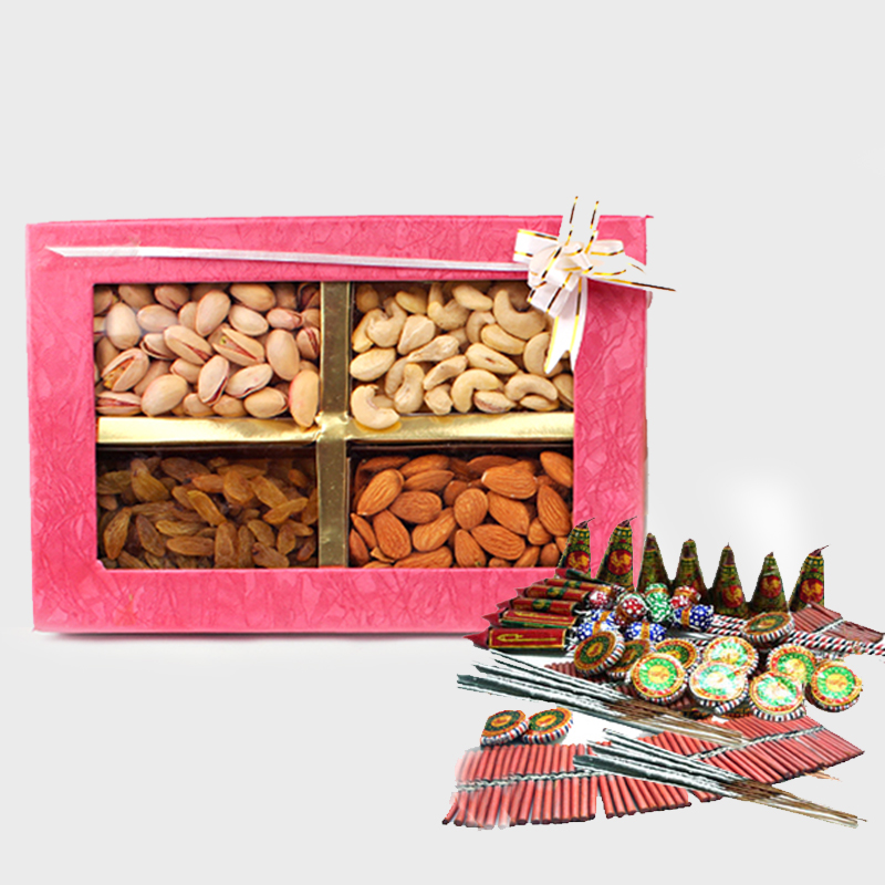 Mix Dryfruits with Diwali Fire Cracker Combo