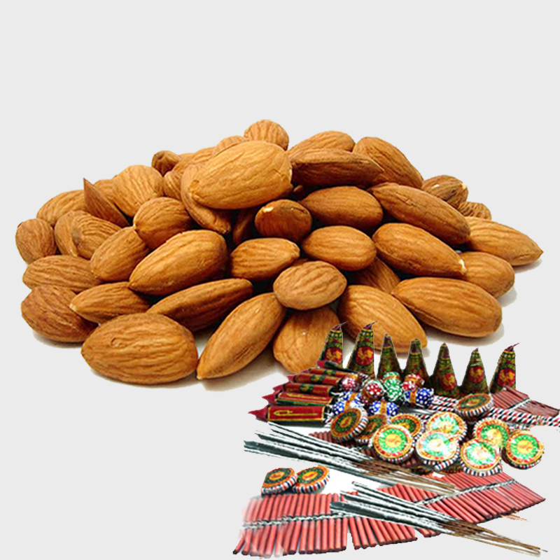 Pack of Almond with Diwali Fire Cracker