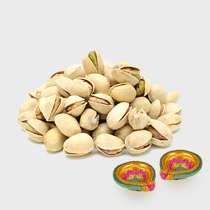 Pack of Pista with Diwali Diya