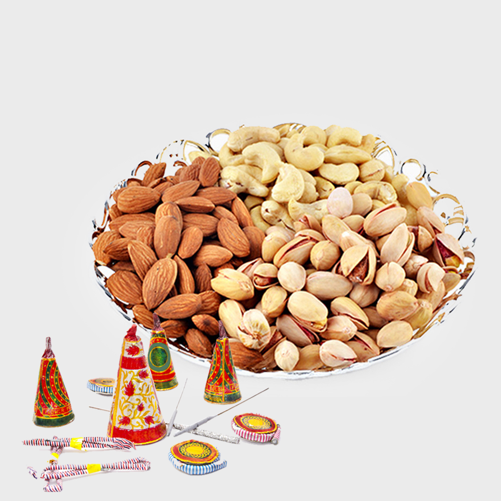 Assorted Dryfruits with Diwali Fire Cracker