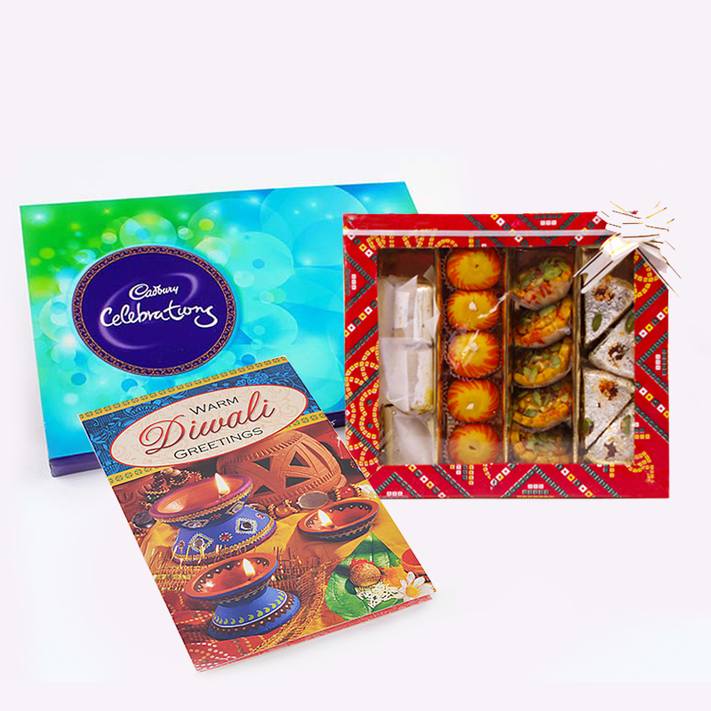 Cadbury Celebration Pack with Assorted Sweet and Diwali Card