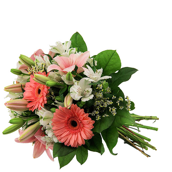 Pretty Bouquet of White and Pink Flowers