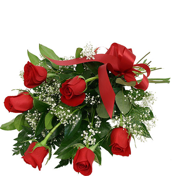 Fresh Six Red Roses Bouquet