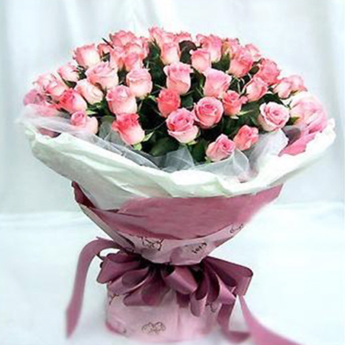 Bunch of 50 pink roses
