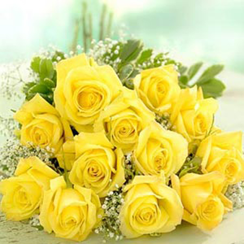 Dozen Yellow  Roses Bouquet