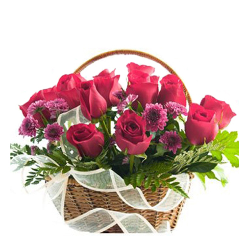 Love Basket Of Roses