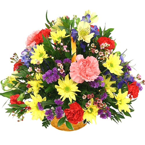 Basket Of Spring Blooms