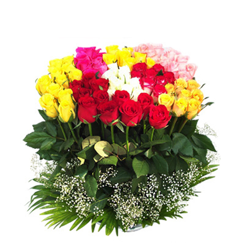 Bouquet of 75 Mix color Roses
