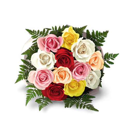 Dozen Color Roses Bouquet