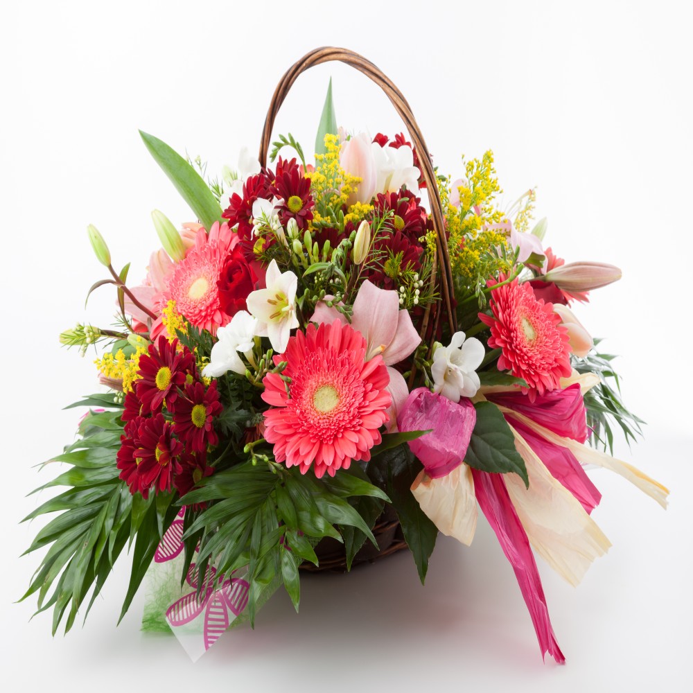 Basket Arrangement of Mix Flowers