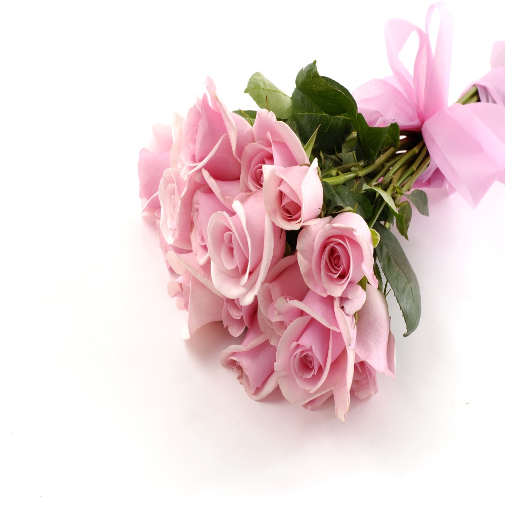 Birthday flowers pink roses bouquet free delivery