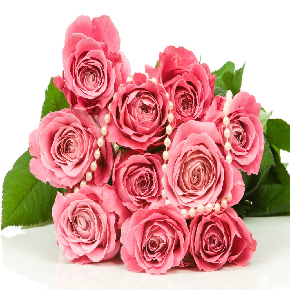 Bouquet of 10 Pink Roses