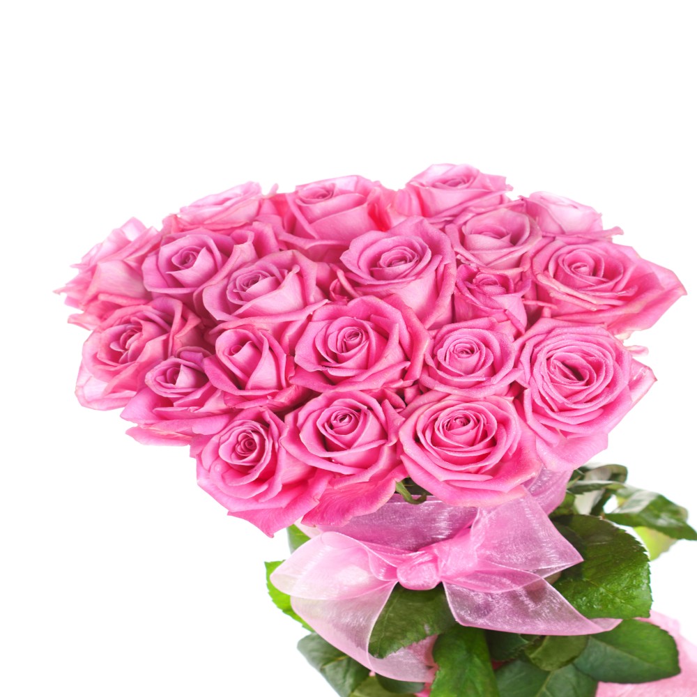 Pink Roses in Bouquet