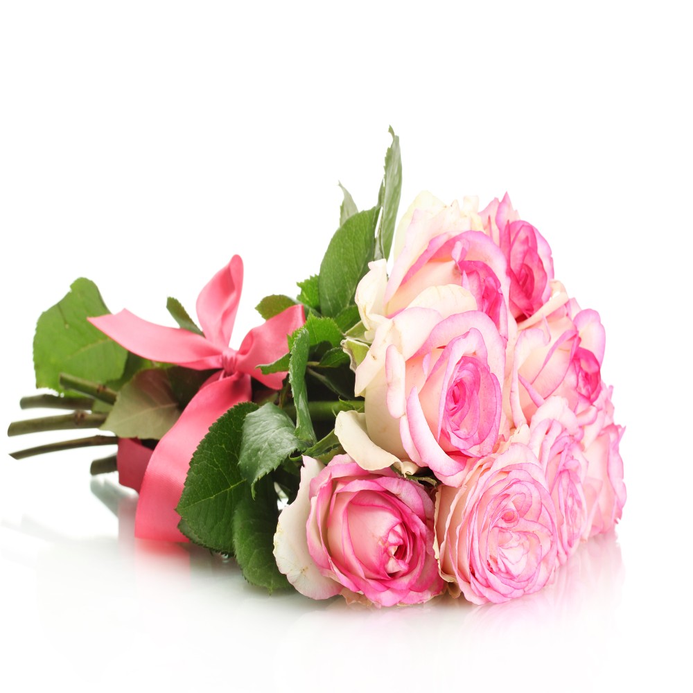 Bouquet of 8 Pink Roses