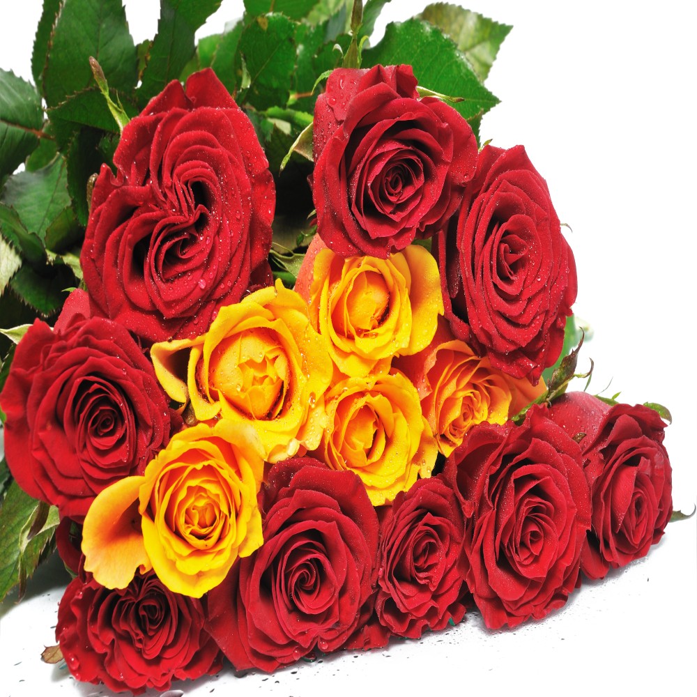 Red And Yellow Roses Bouquet