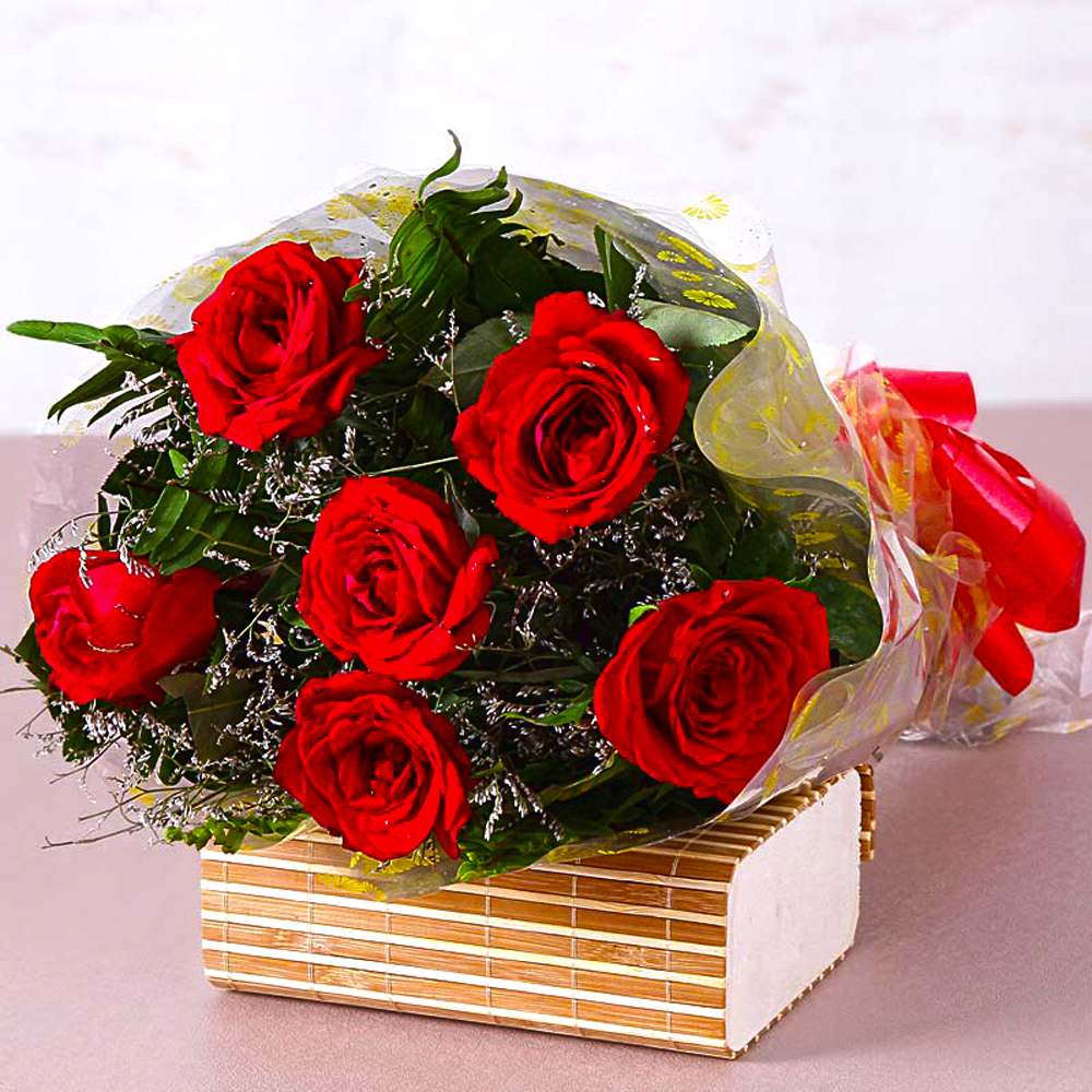 Six Red Roses Bouquet