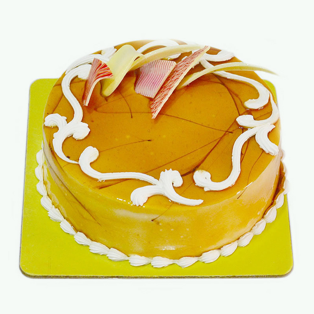 Delicious One Kg Butterscotch Flavor Fresh Cream Cake