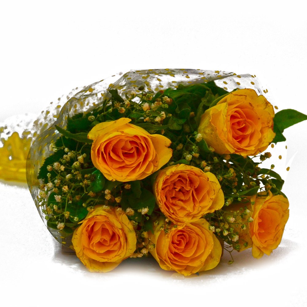 Birthday Special Yellow Roses Bunch
