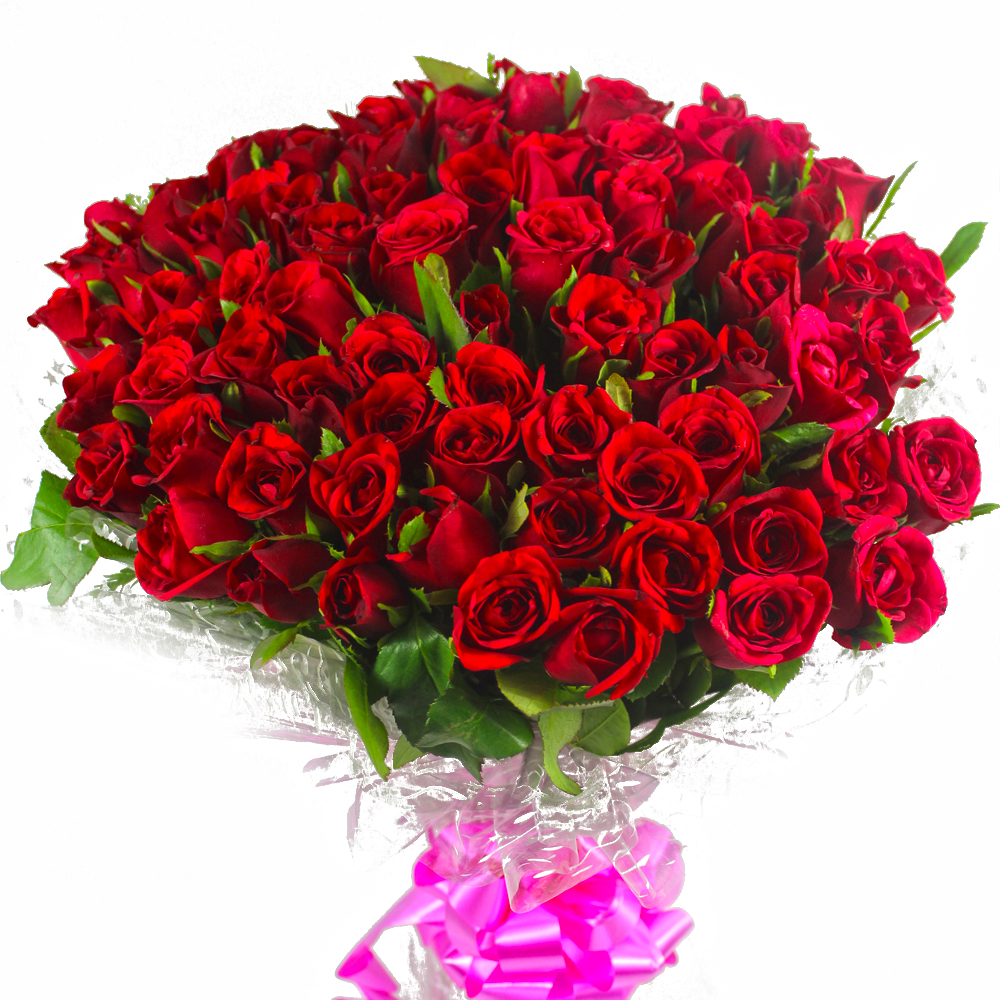 Special 100 Red Roses Bouquet
