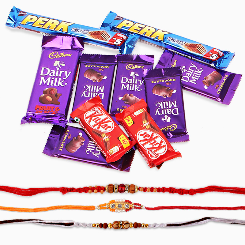 Assorted Cadbury Chocolate with Rakhi