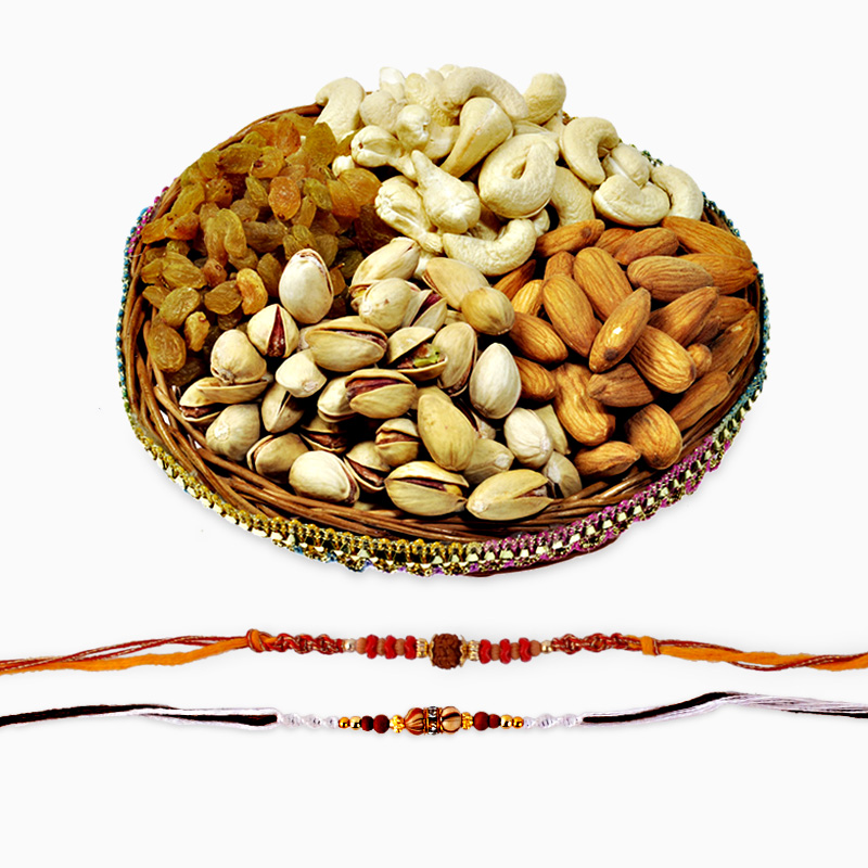 Two Auspicious Rakhis with Dryfruits