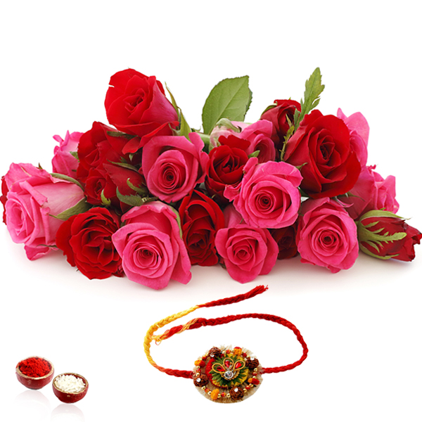 Roses Bouquet with Rakhi