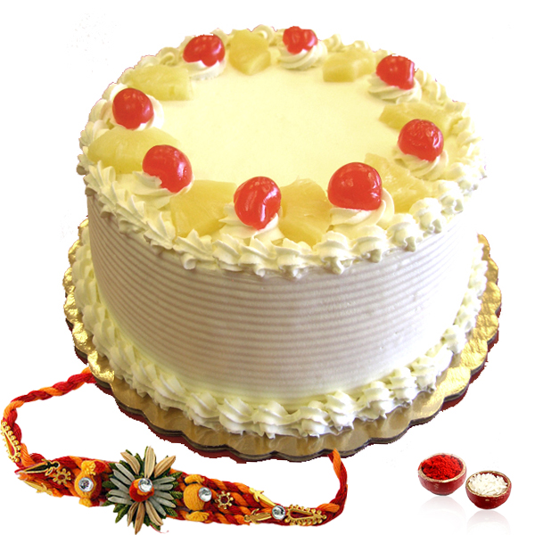 Rakhi and Pineapple Cake Combo