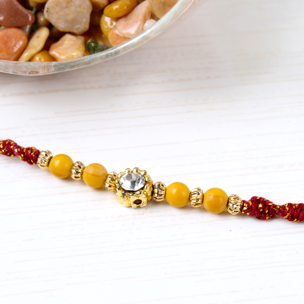 Single stone studded Rakhi