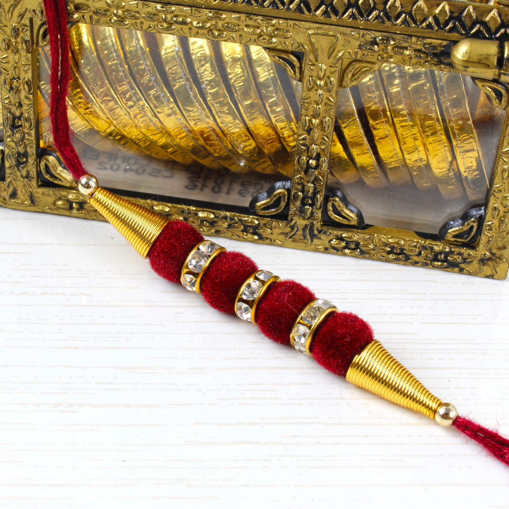 Velvet Beads Rakhi