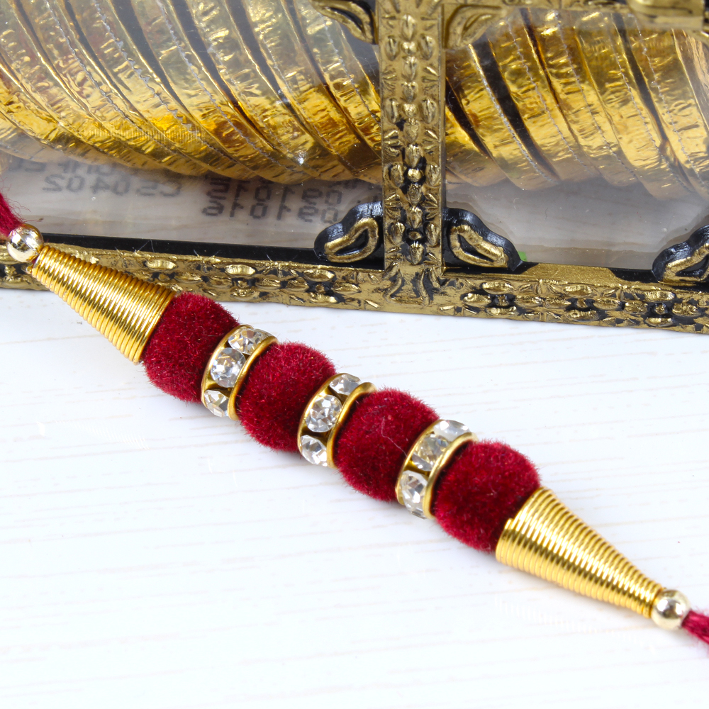 Velvet Beads Rakhi