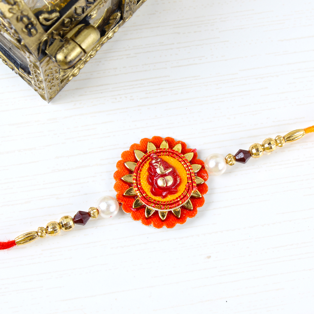 Ganesha Floral Design Rakhi