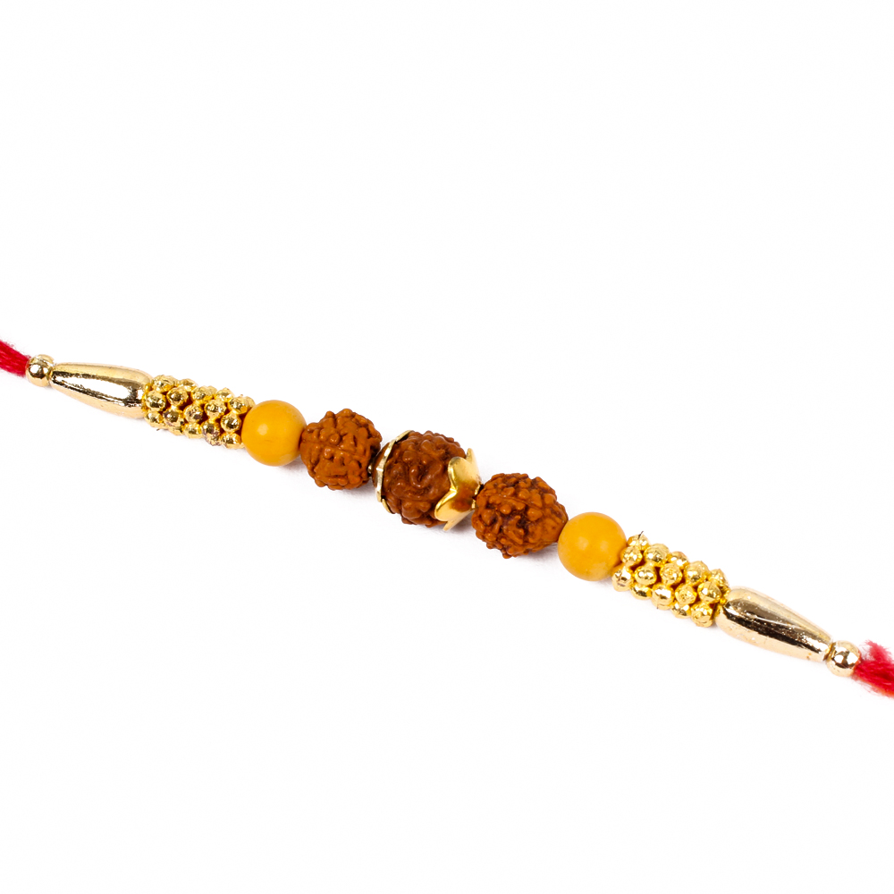 Devotional Three Rudraksha Rakhi