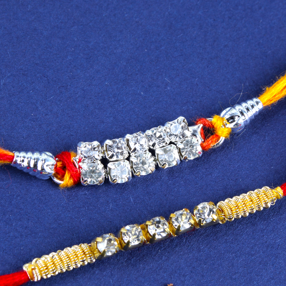 Set of Two Diamond Rakhis