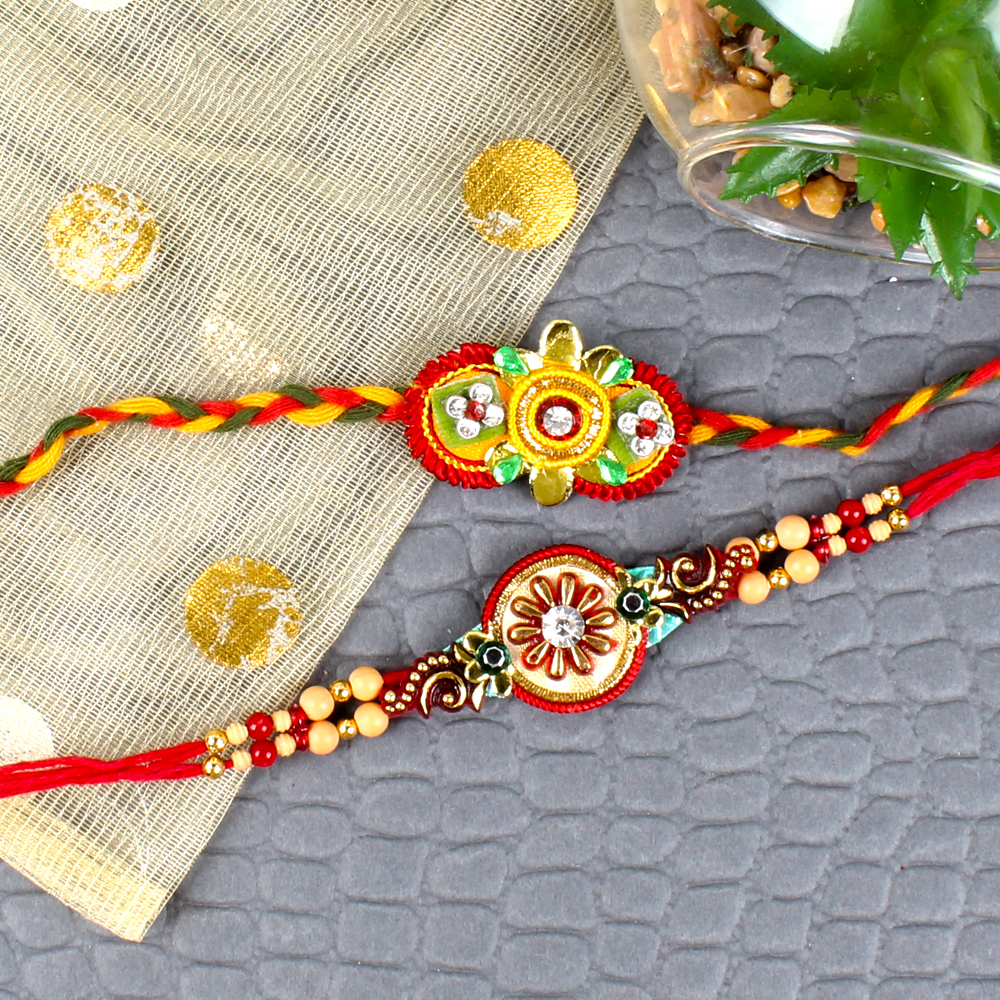 Set of 2 Fashionable Rakhis