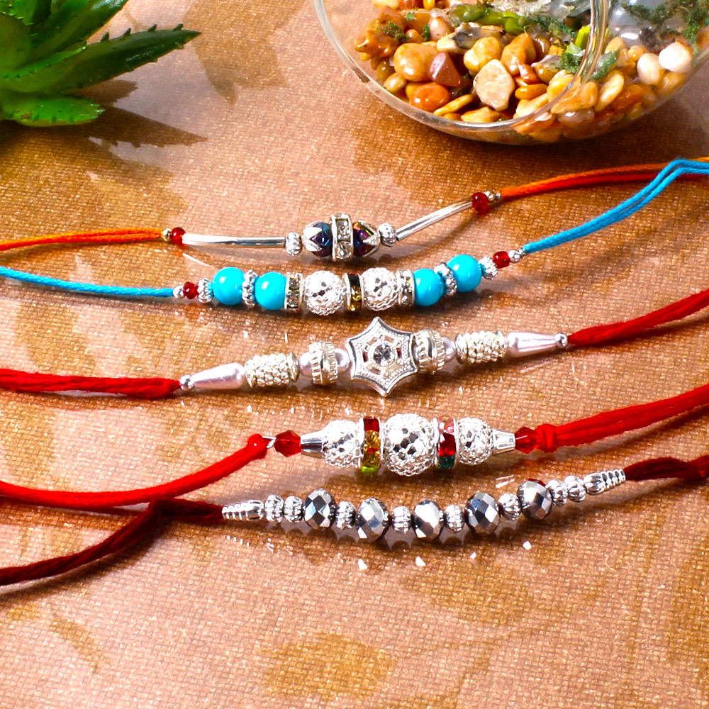 Silver Stunning Rakhi Combo