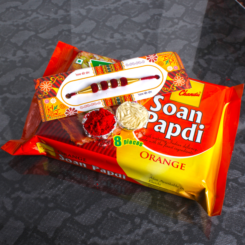 Sweet Soan Papdi and Rakhi