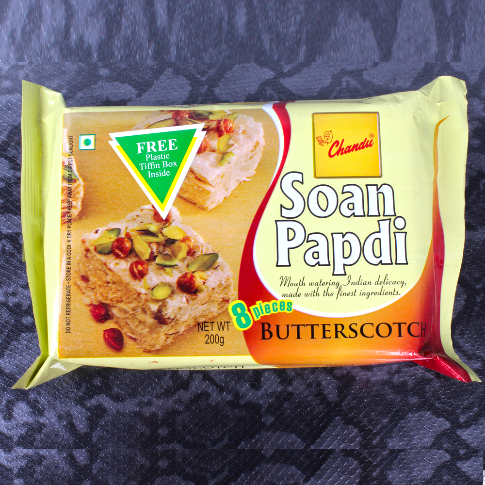 Set of 2 Fancy Rakhis with  Soan Papdi