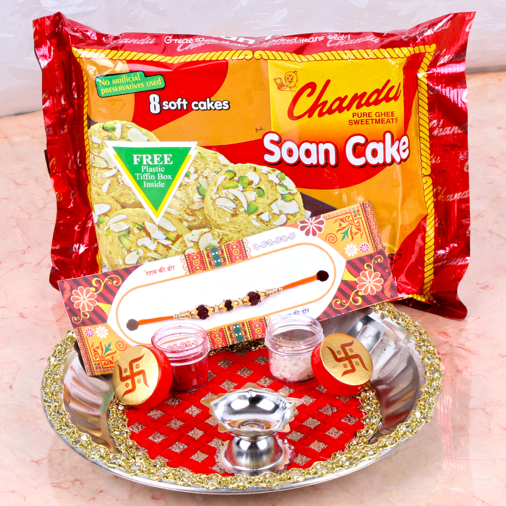 Rakhi Thali with Soan Cake
