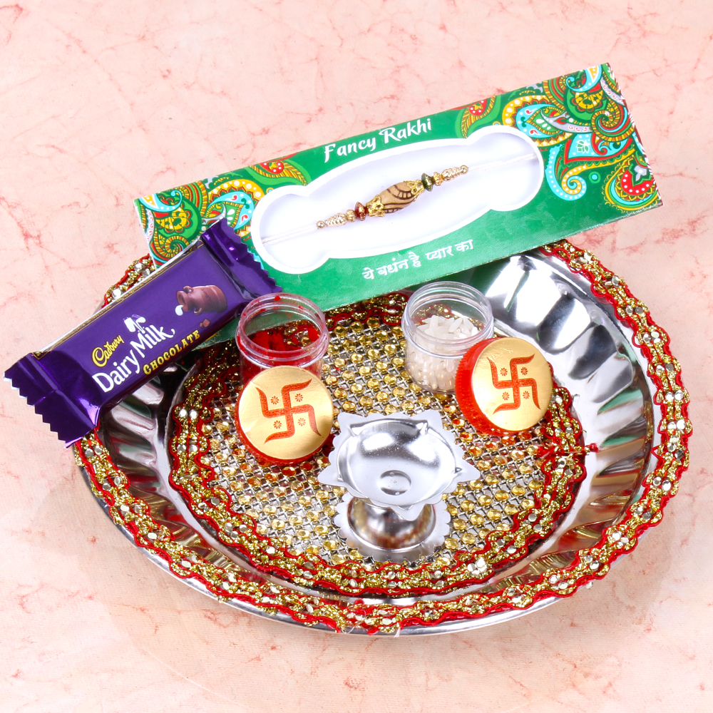 Rakhi Thali with Dairy Milk Chocolate