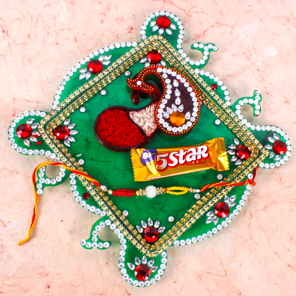 Exclusive Raksha Bandhan Thali with 5 Star Chocolate