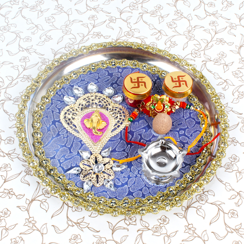 Designer Thali with Kalash Rakhi