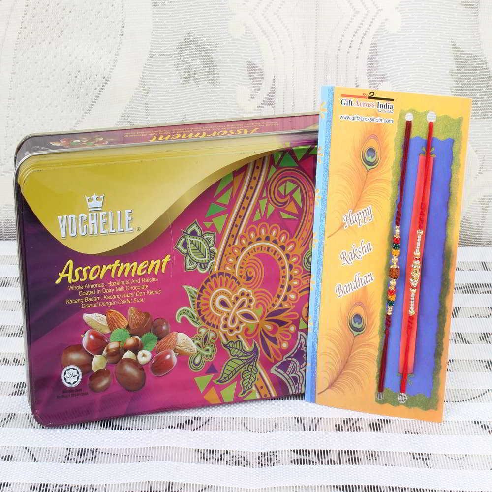 Vochelle Assortment Chocolate Box with Pair of Rakhis - Canada