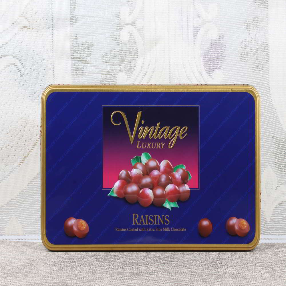 Luxury Raisins Chocolate Box with Three Rakhis