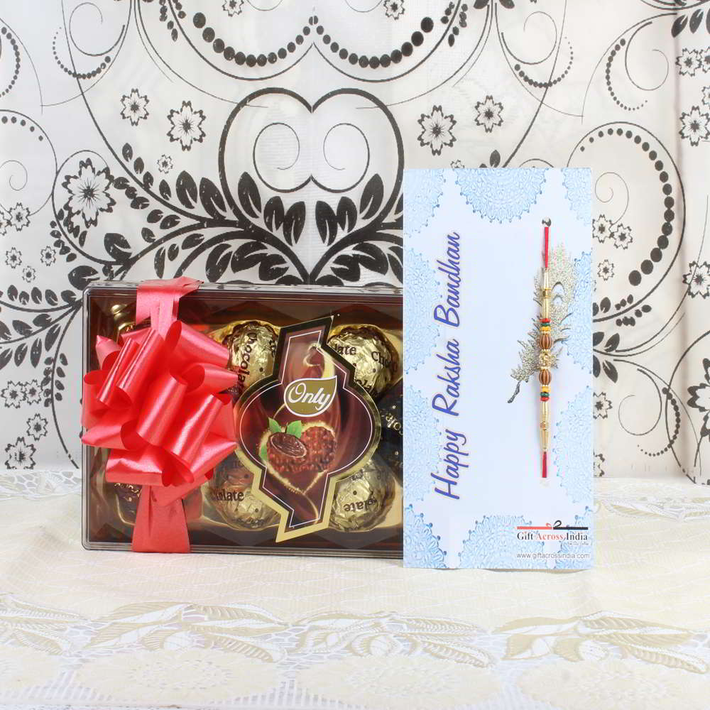 Only Chocolates Box with Designer Rakhi