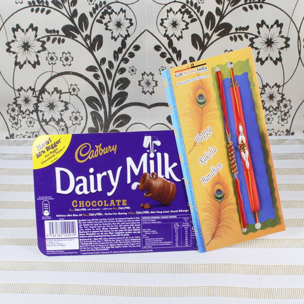 Cadbury Dairy Milk Chocolate with Two Rakhis