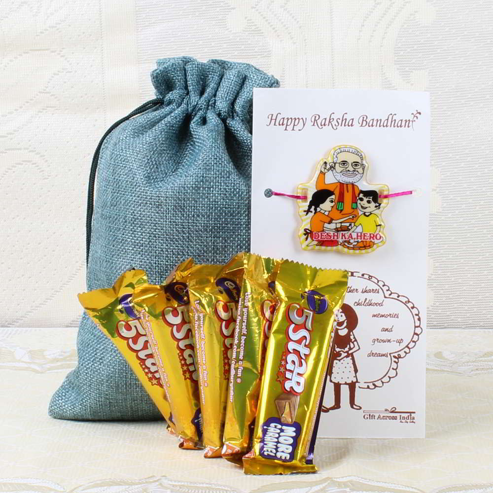 Cadbury 5 Star Chocolates with Modi Rakhi