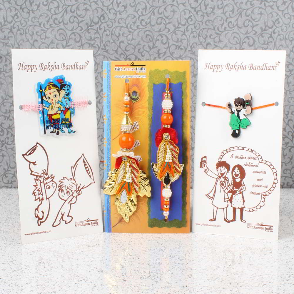 Bhaiya Bhabhi with Cartoon Rakhi Family Combo