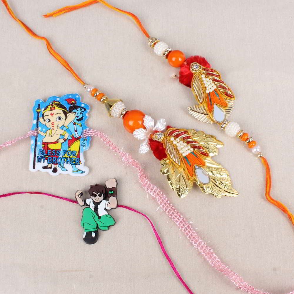 Bhaiya Bhabhi with Cartoon Rakhi Family Combo